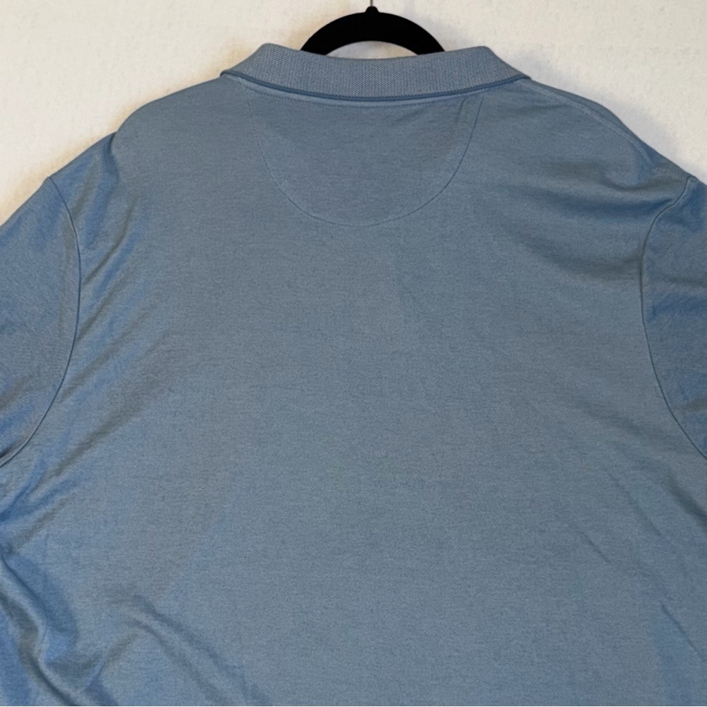 Tasso Elba Supima Blue Polo Golf Shirt - Picture 6 of 7
